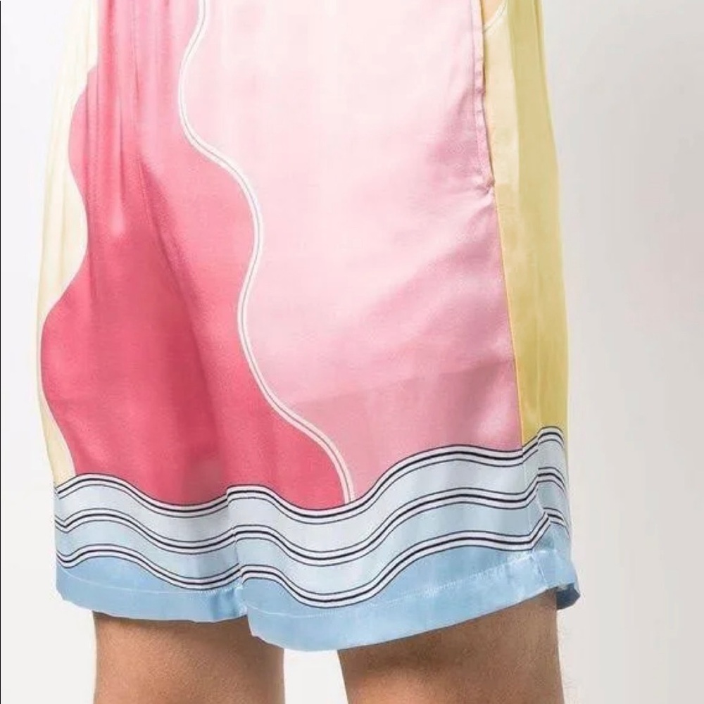 Casablanca Tennis Club Silk Shorts